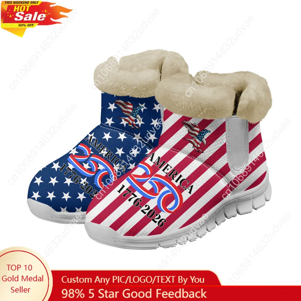 Men Shoes Boots - Amerika 250e verjaardag 1776-2026 Pluche schoenen