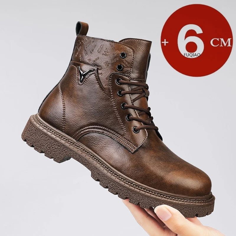 Men Shoes Boots - 6 cm onzichtbare hoogte toenemende herenlaarzen