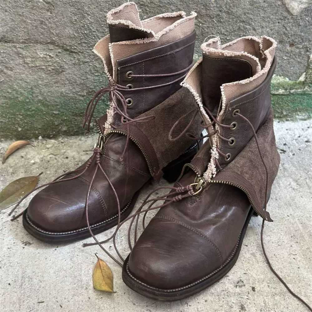 Men'S Shoes To Increase Height - Trendy dikkezool hoge kwaliteit herenlaarzen, wandelstijl,