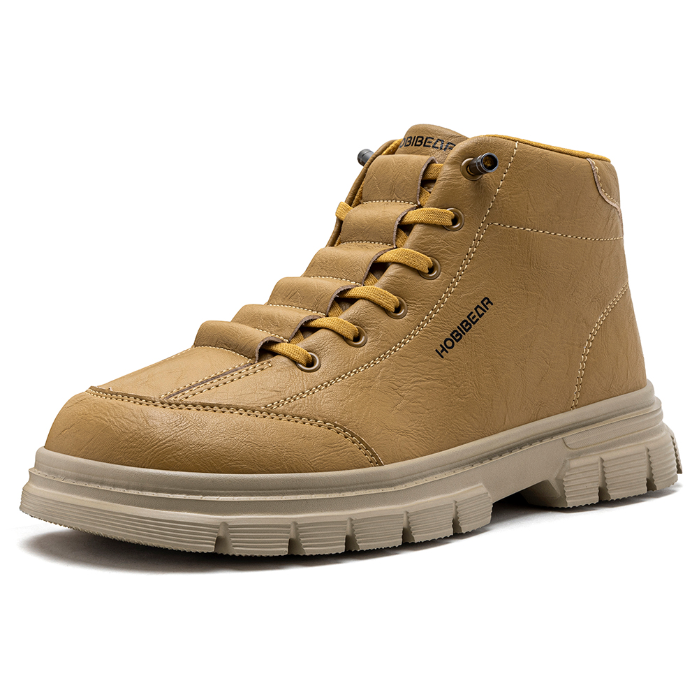 Men Shoes Boots - HOBIBEAR Heren Enkellaarzen met Brede Teenbox,