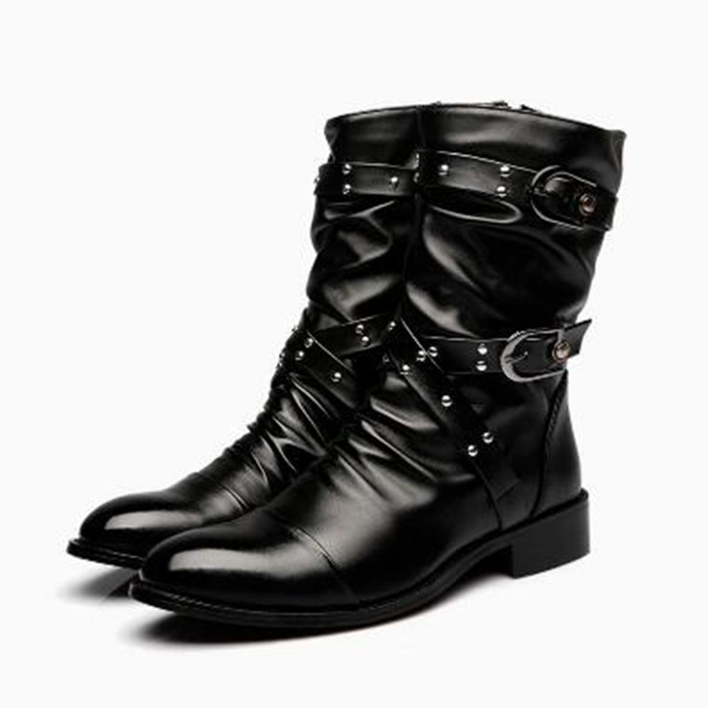 Men Shoes Classic - Mode Heren Lederen Hoge Kwaliteit Mid