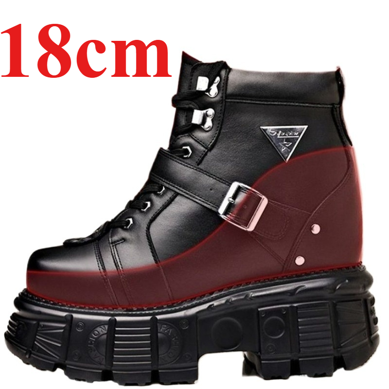 Men Shoes Boots - Echt lederen motorlaarzen voor heren, 18