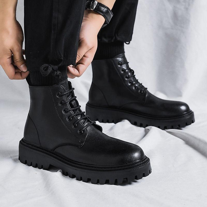 Heren hoge leren laarzen, modi - Men'S Shoes To Increase Height recensie en prijs