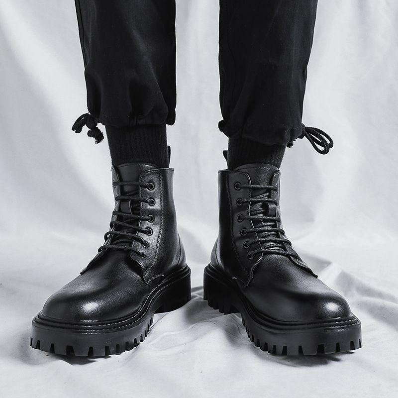 Heren hoge leren laarzen, modi - Men'S Shoes To Increase Height recensie en prijs