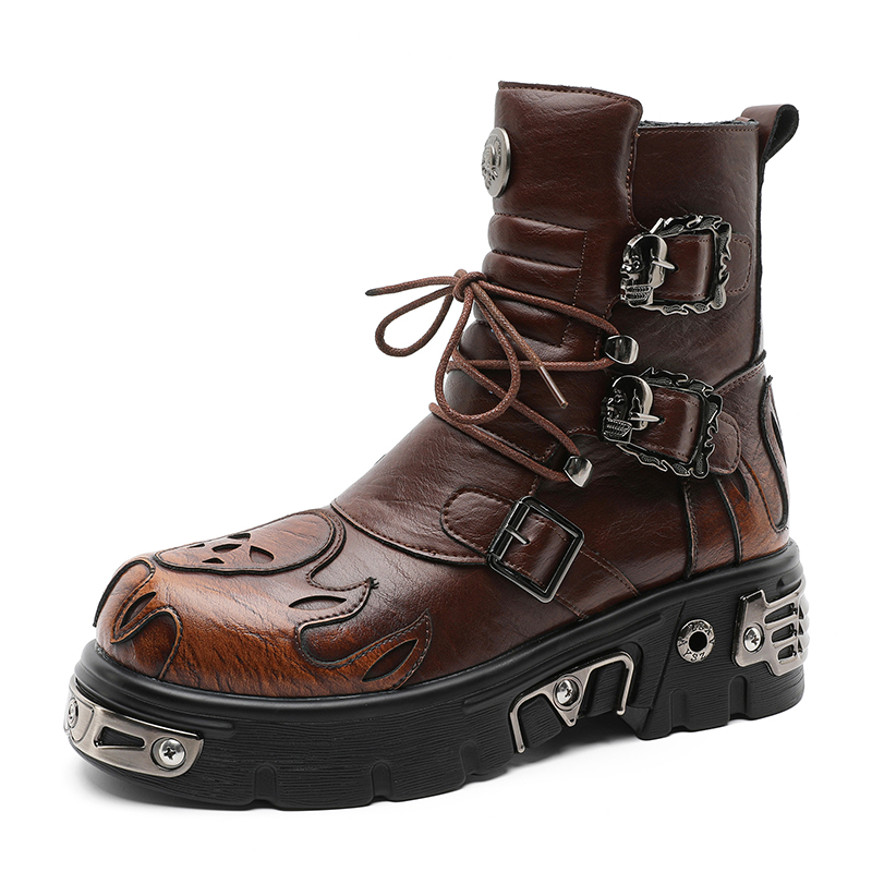 Punkstijl Retro Cool Skull Fla - Men'S Shoes To Increase Height recensie en prijs