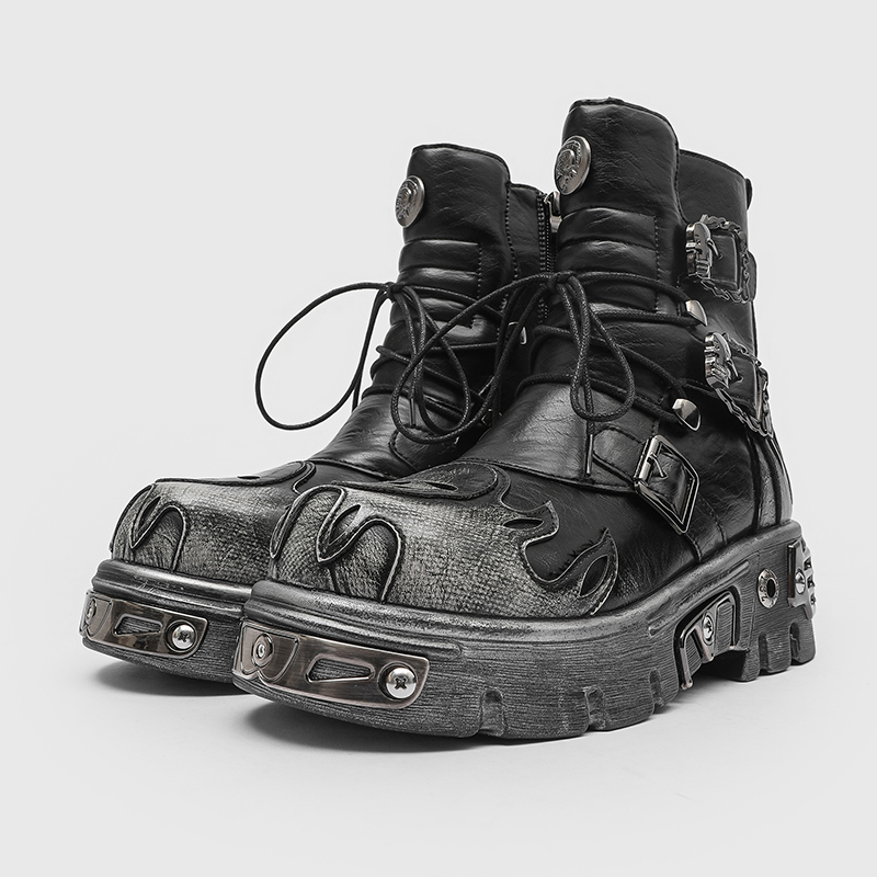 Punkstijl Retro Cool Skull Fla - Men'S Shoes To Increase Height recensie en prijs