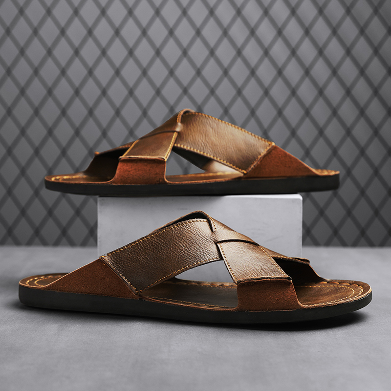 Mode Echt Leer Mannen Slippers - Men'S Shoes Temu recensie en prijs